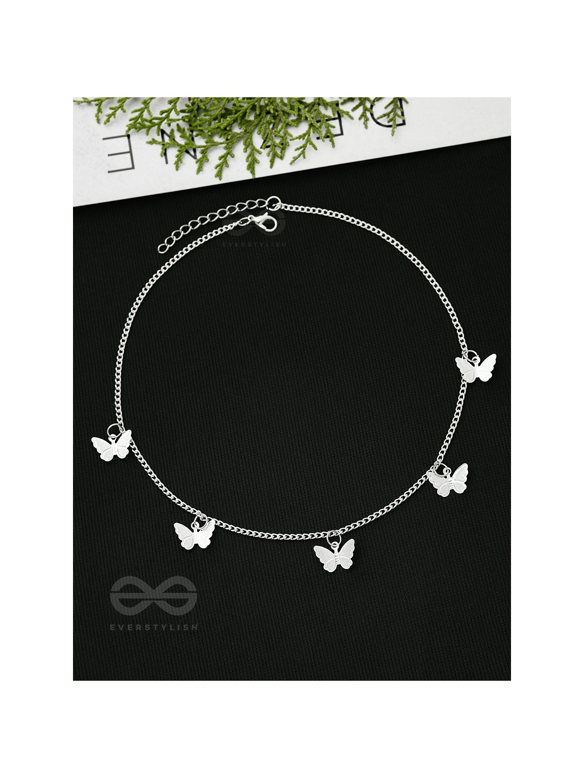 The Beguiling Butterflies - Statement Silver Neckpiece