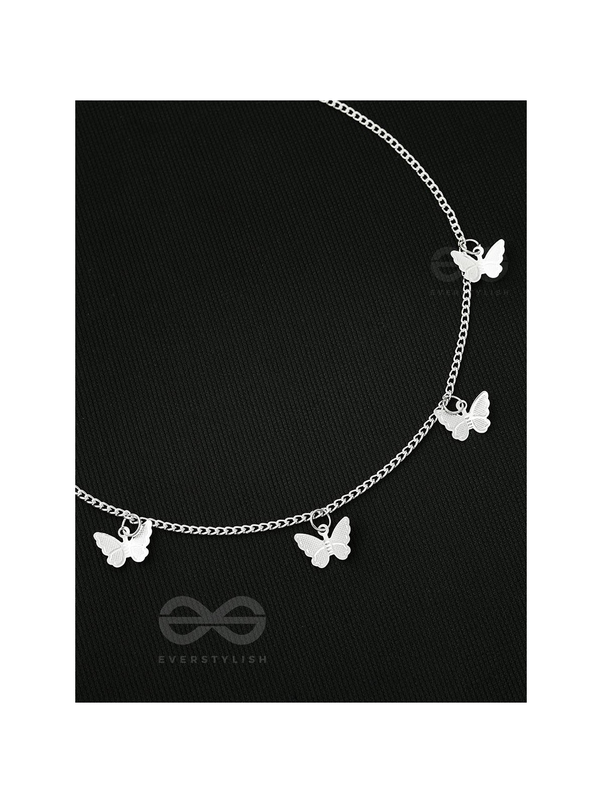 The Beguiling Butterflies - Statement Silver Neckpiece