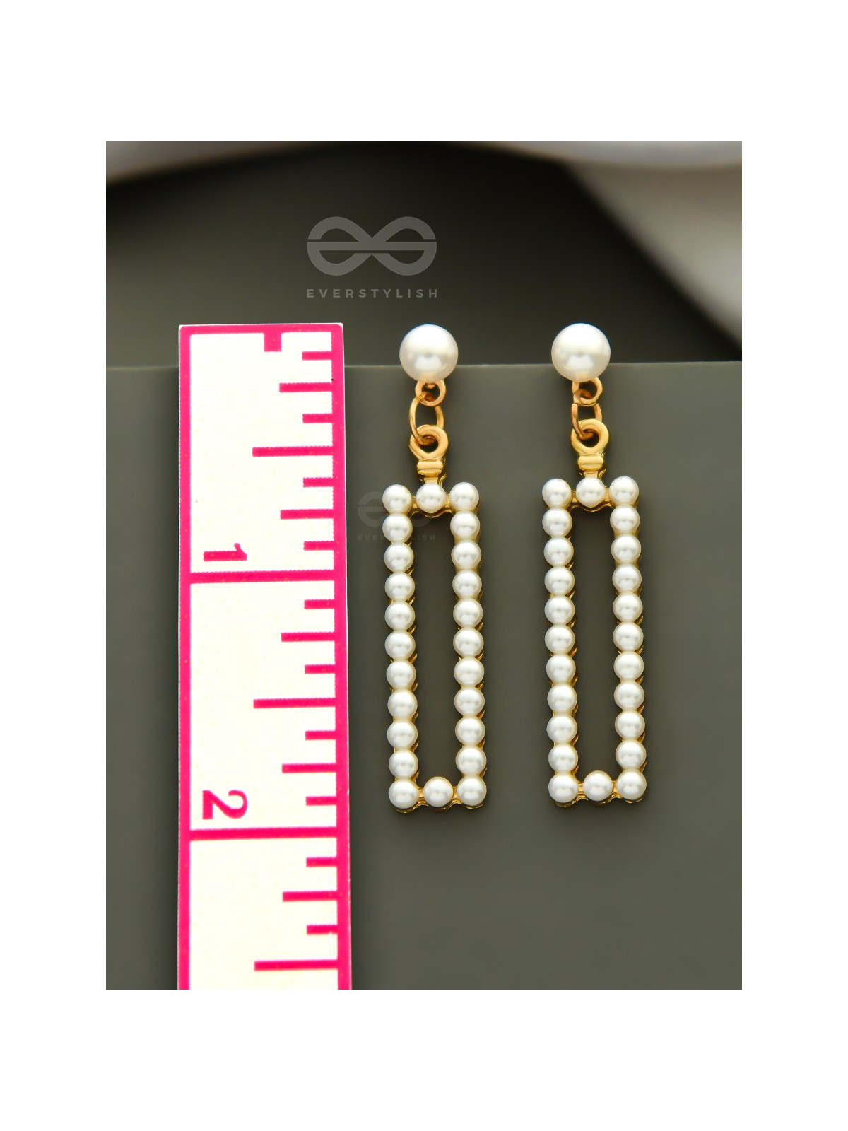 A Pearly Geometry - Statement Pearl Earrings