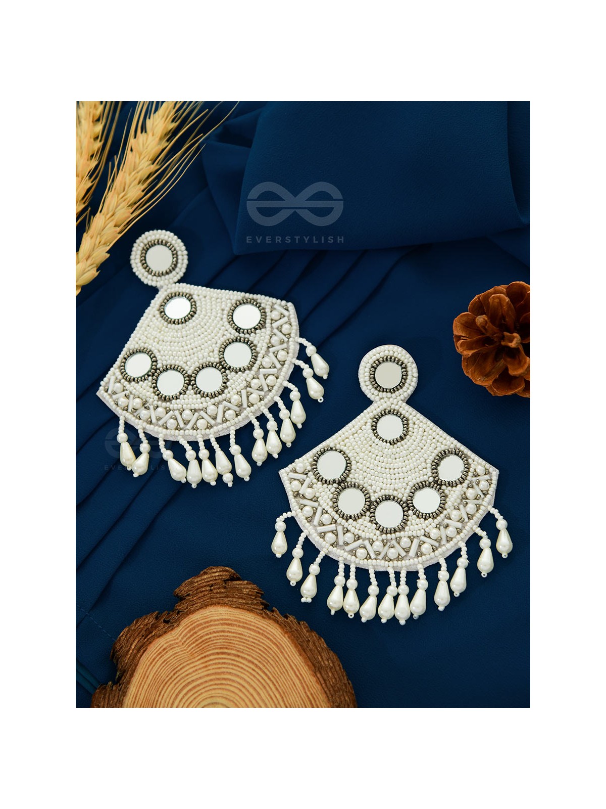 The Beaded Artistry - Statement Embroidered Earrings