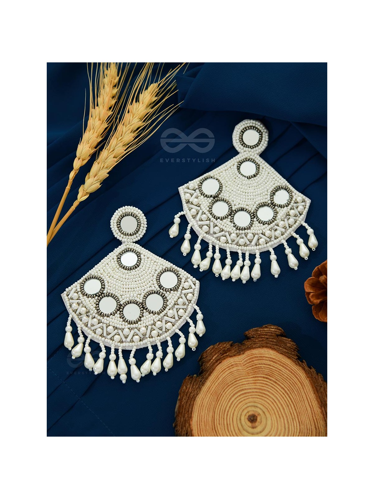 The Beaded Artistry - Statement Embroidered Earrings