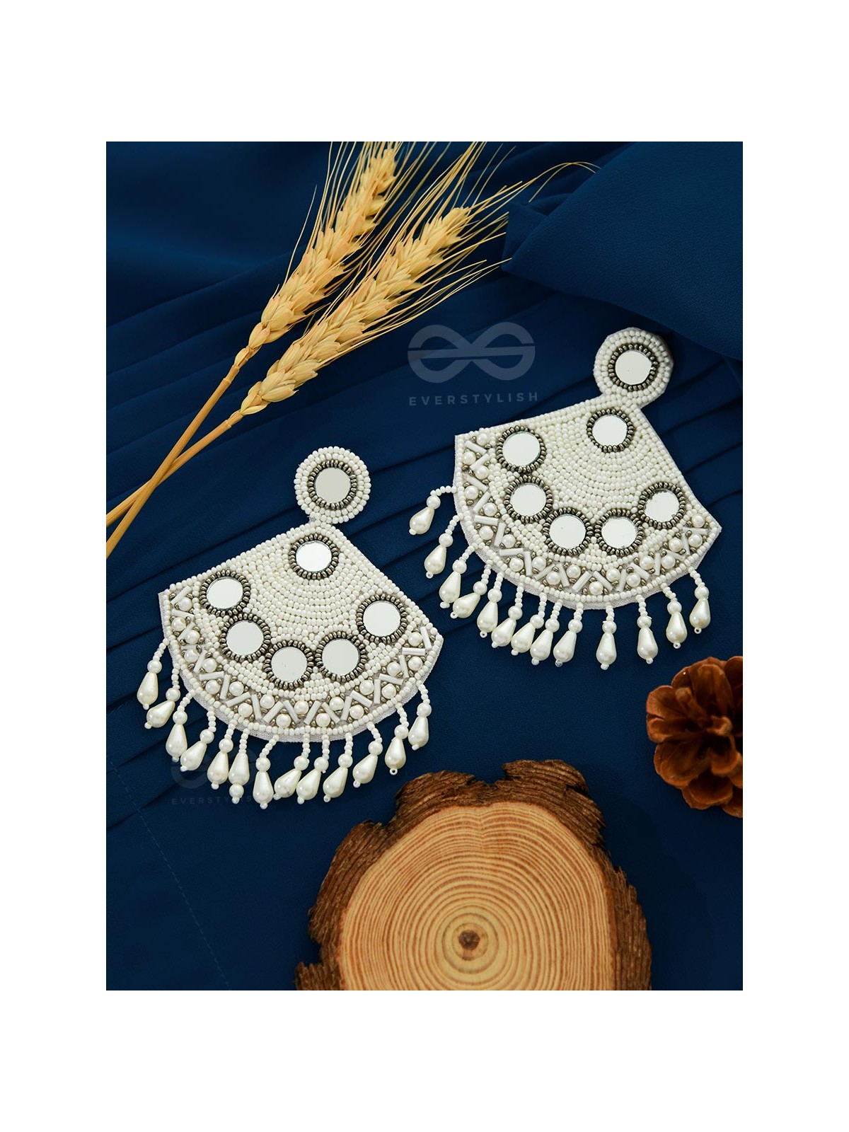 The Beaded Artistry - Statement Embroidered Earrings