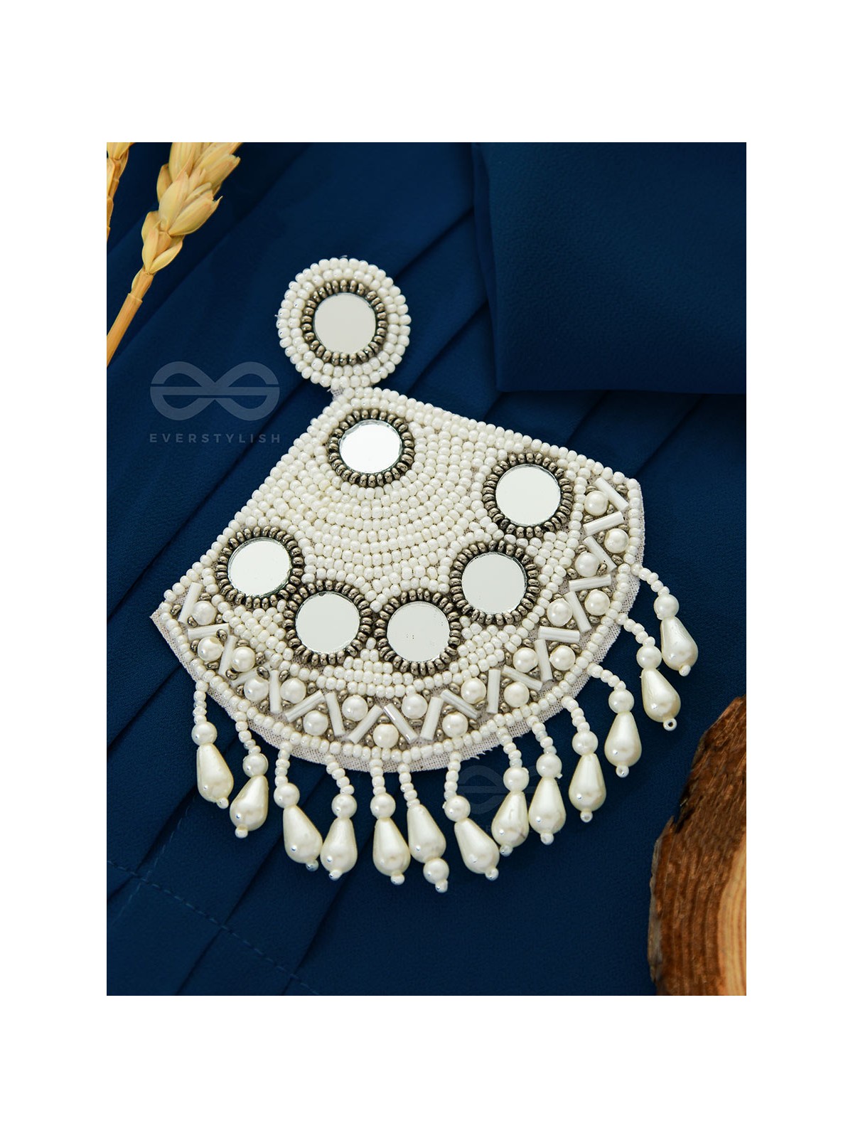 The Beaded Artistry - Statement Embroidered Earrings