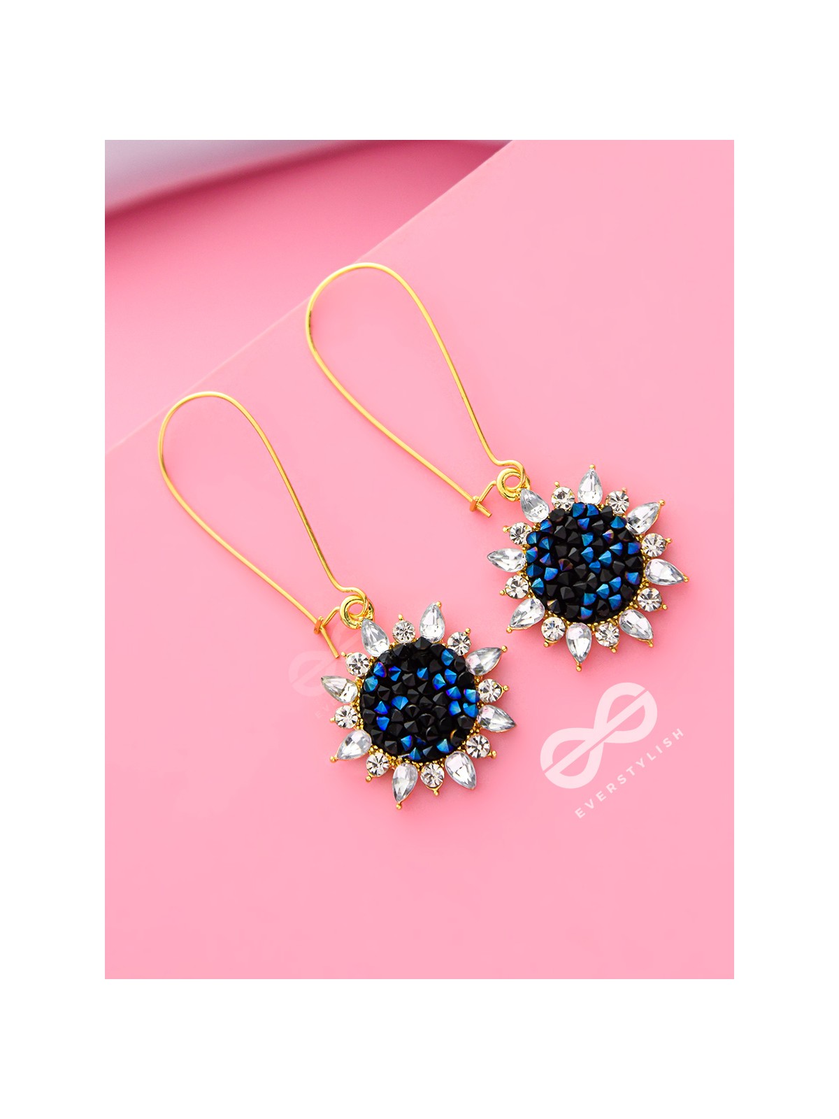 The Gleaming Sun- Dangle Earring (Oxford Blue)
