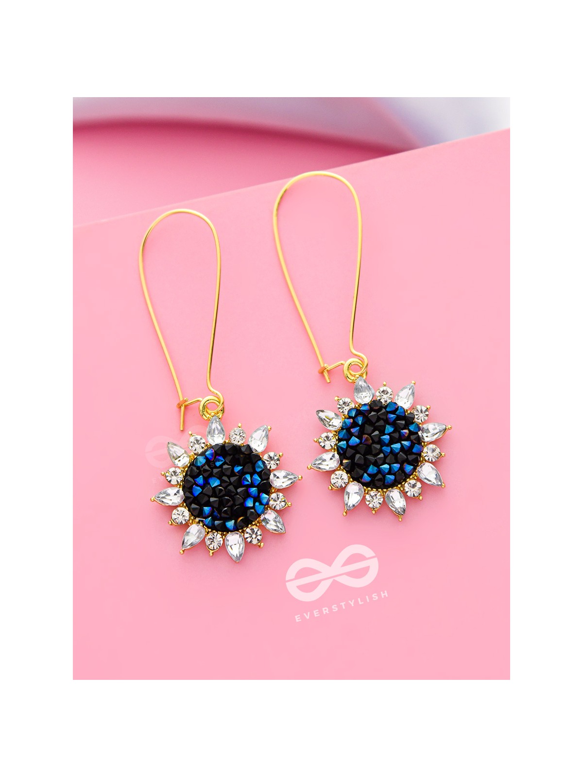 The Gleaming Sun- Dangle Earring (Oxford Blue)