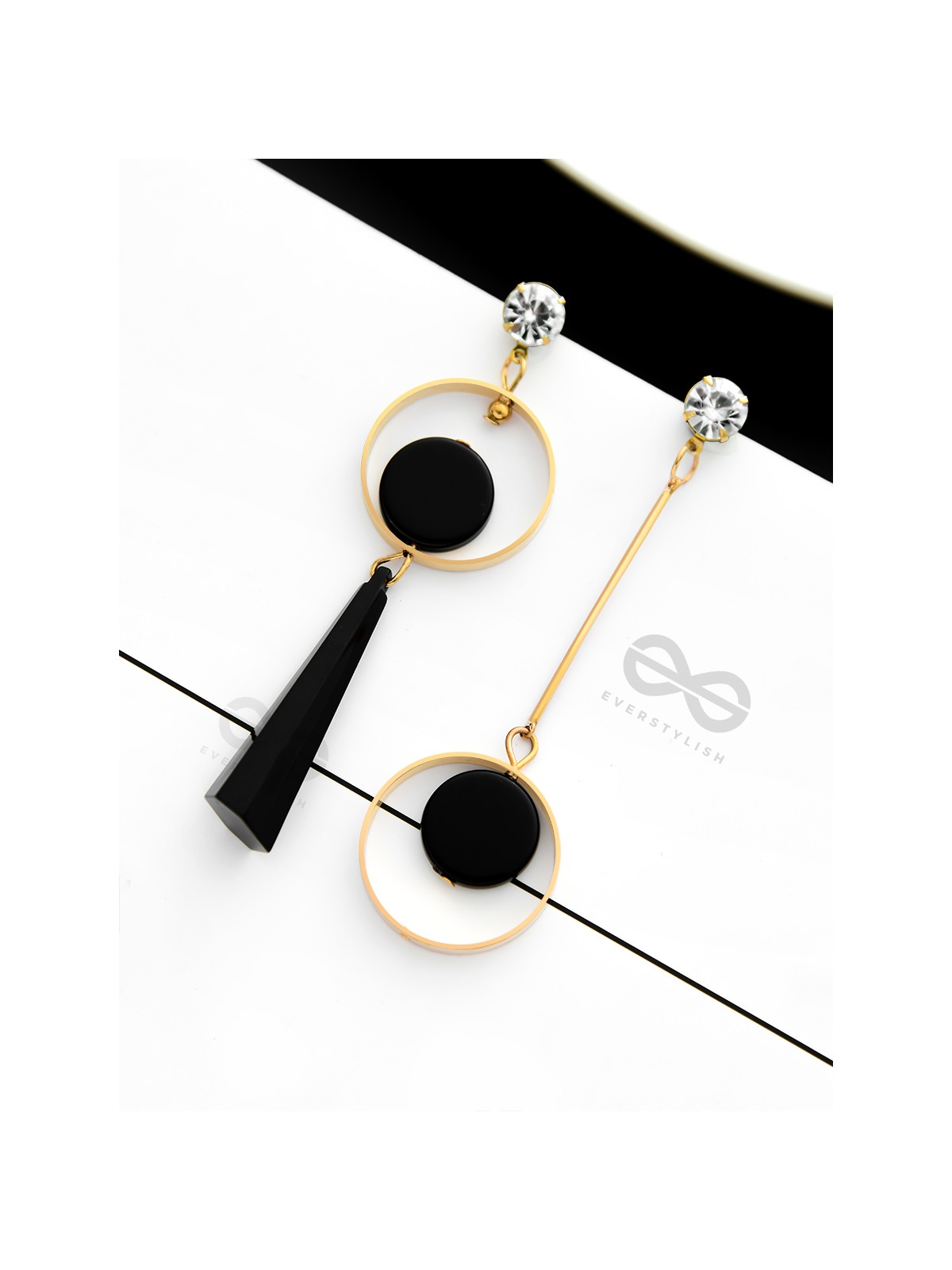 The Upside-Down Glam - Statement Golden Earrings