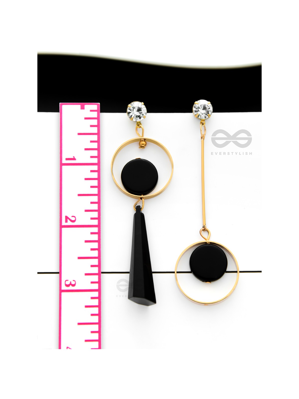The Upside-Down Glam - Statement Golden Earrings