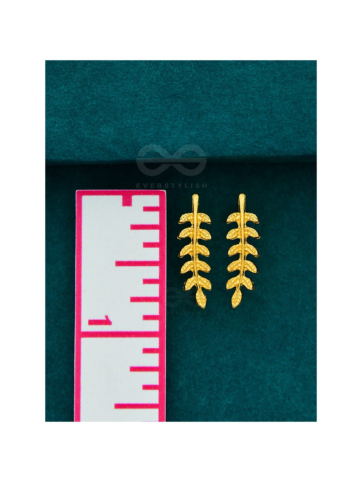 Nature on my Ears - Golden Leaf Stud Earrings