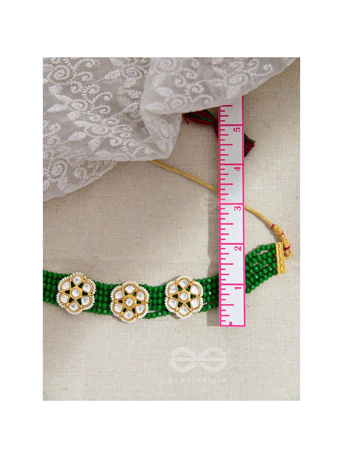 The Classy Elegance - Set of Statement Choker and Studs (Emerald Green)