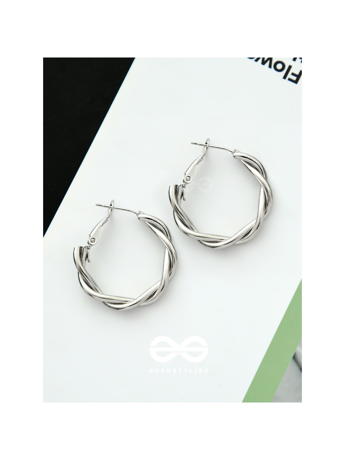 The Intertwined Elegance - Silver Statement Hoops