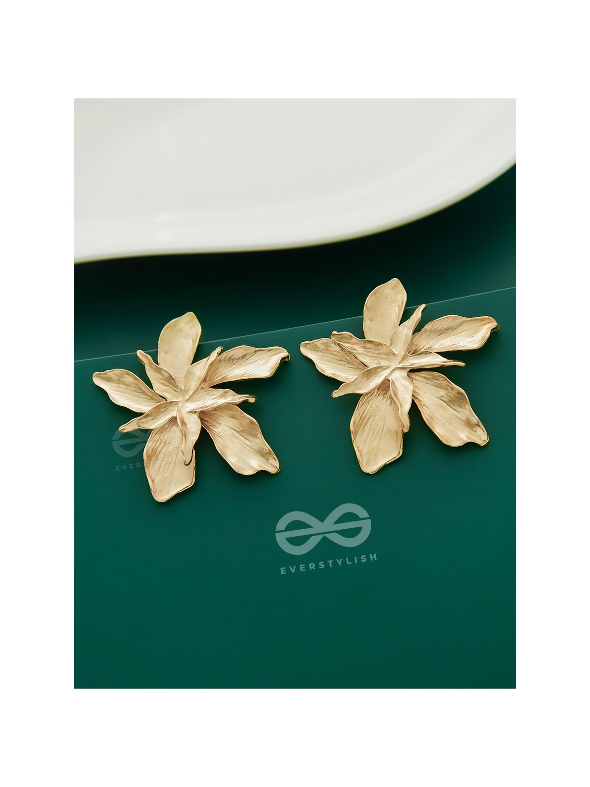 Autumn on my Ears - Statement Golden Studs