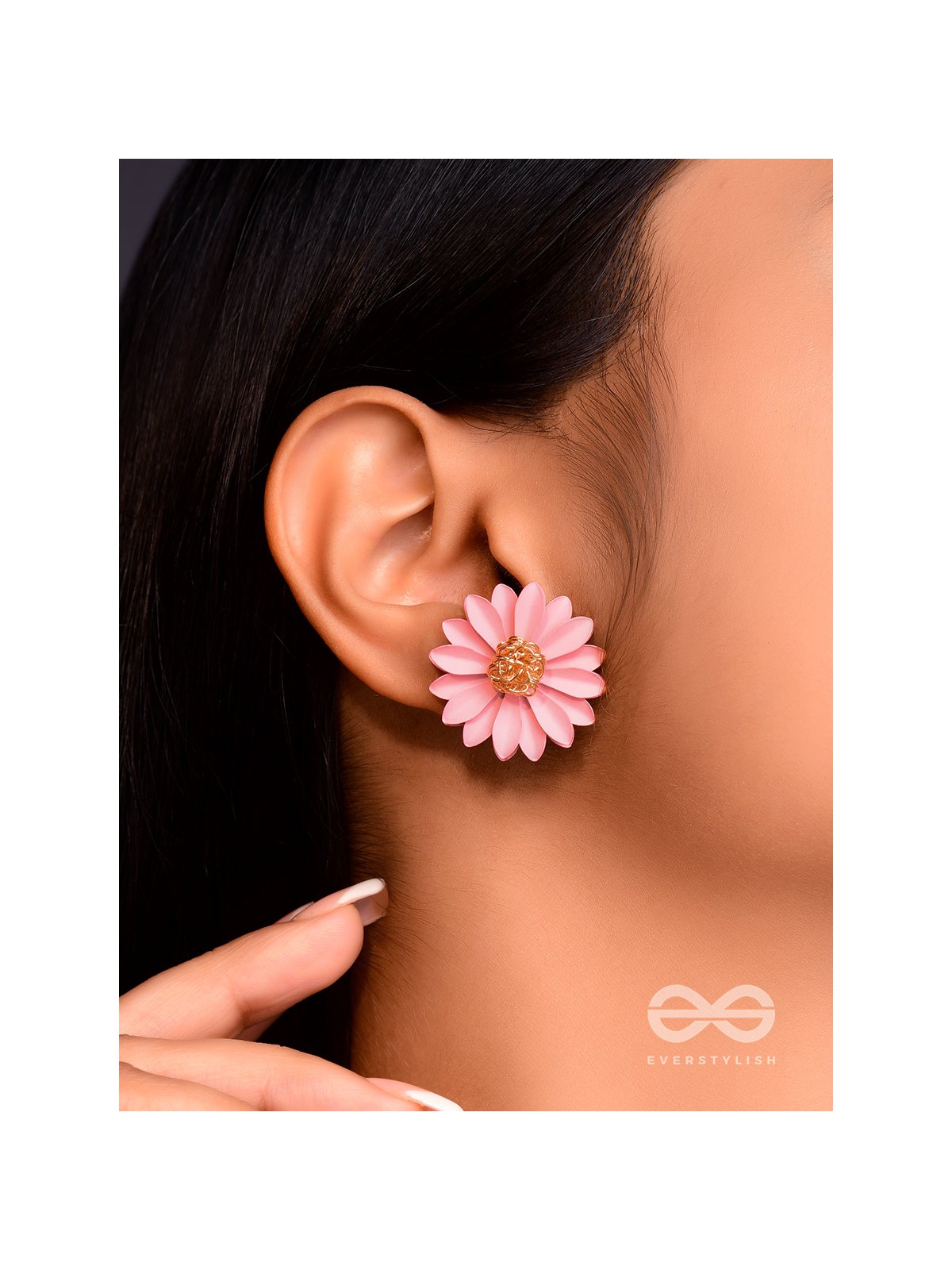 BLOOMING BLOSSOMS - Statement Stud Earrings (Taffy)