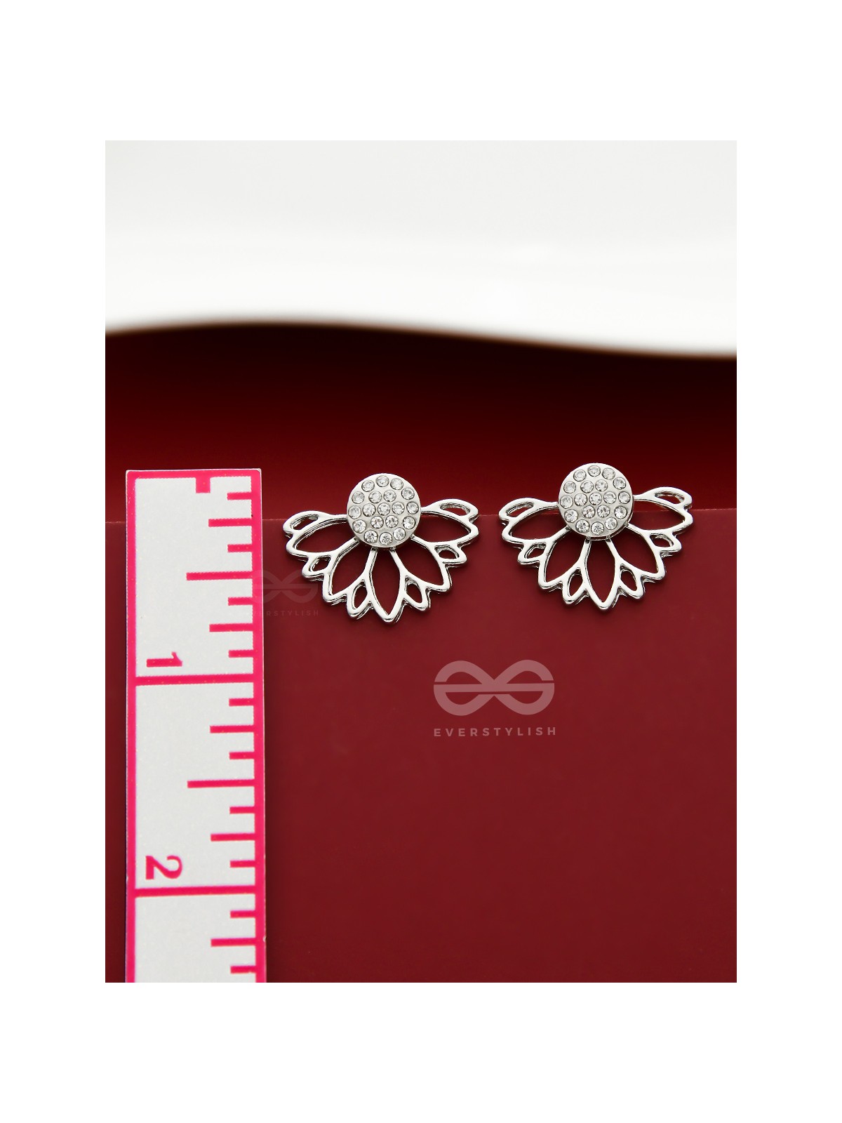 The Floral Shimmer - Elegance Silver Earrings