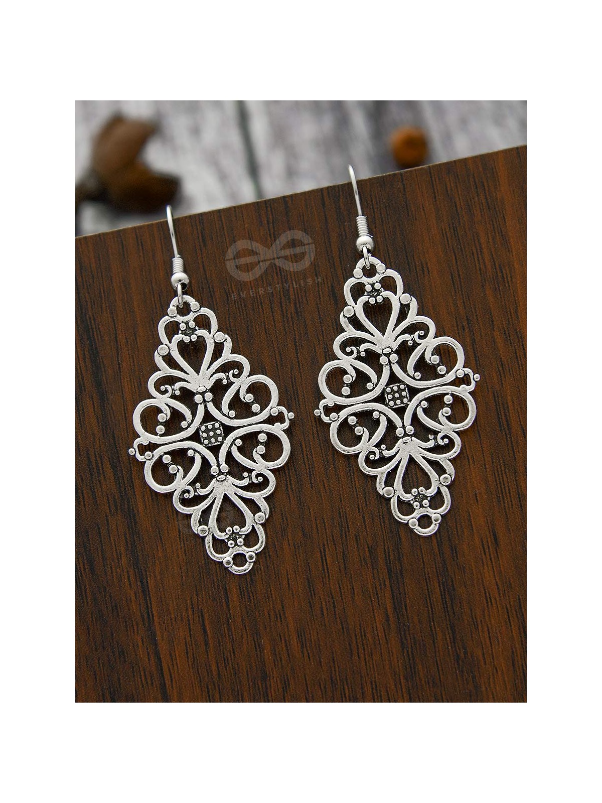 The Ornamental Opulence - Silver Boho Danglers