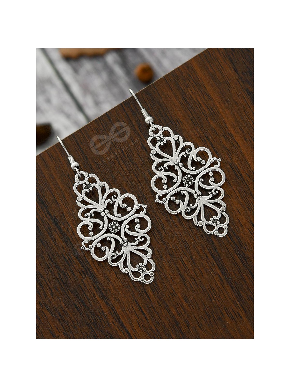 The Ornamental Opulence - Silver Boho Danglers