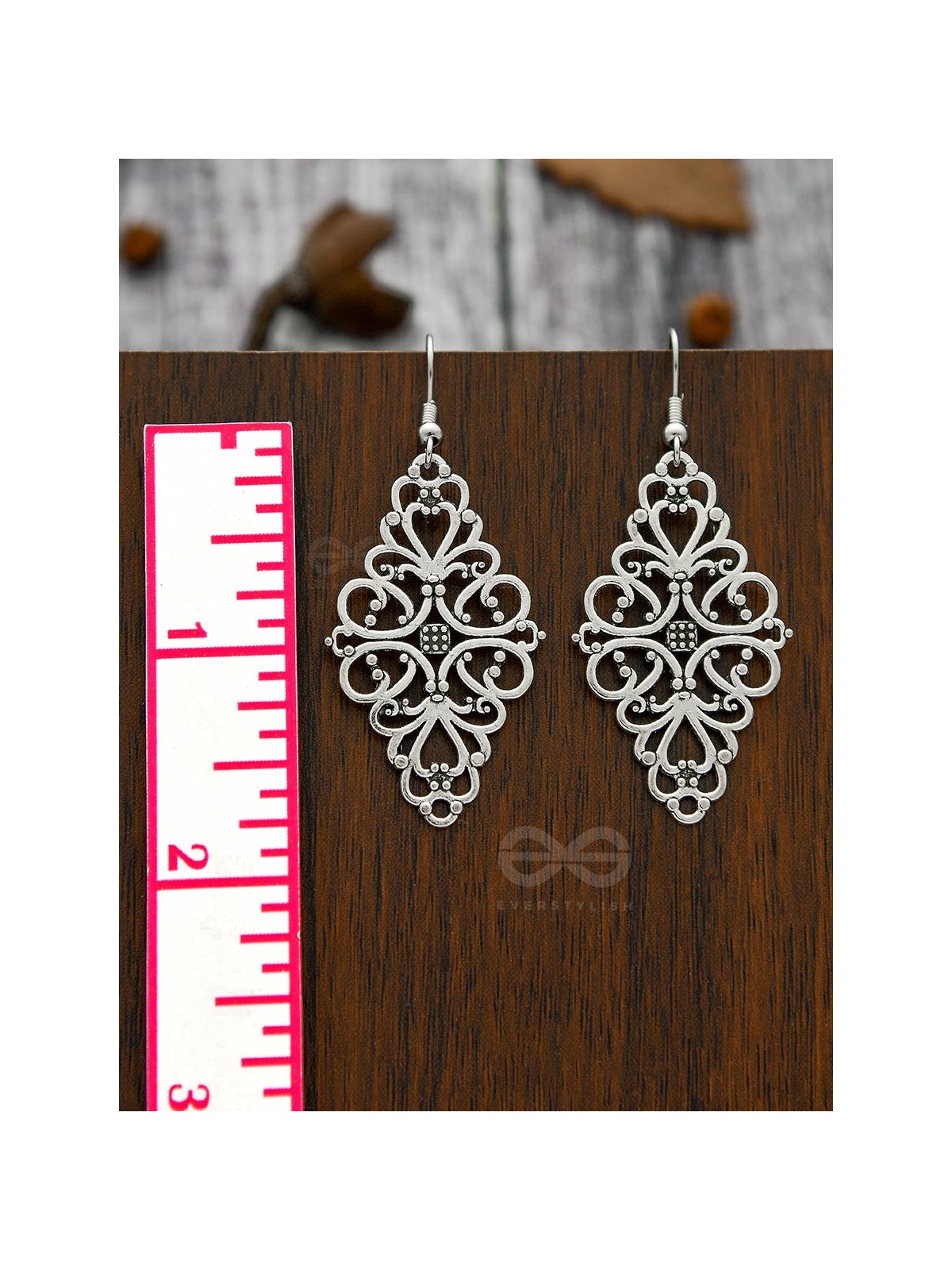 The Ornamental Opulence - Silver Boho Danglers