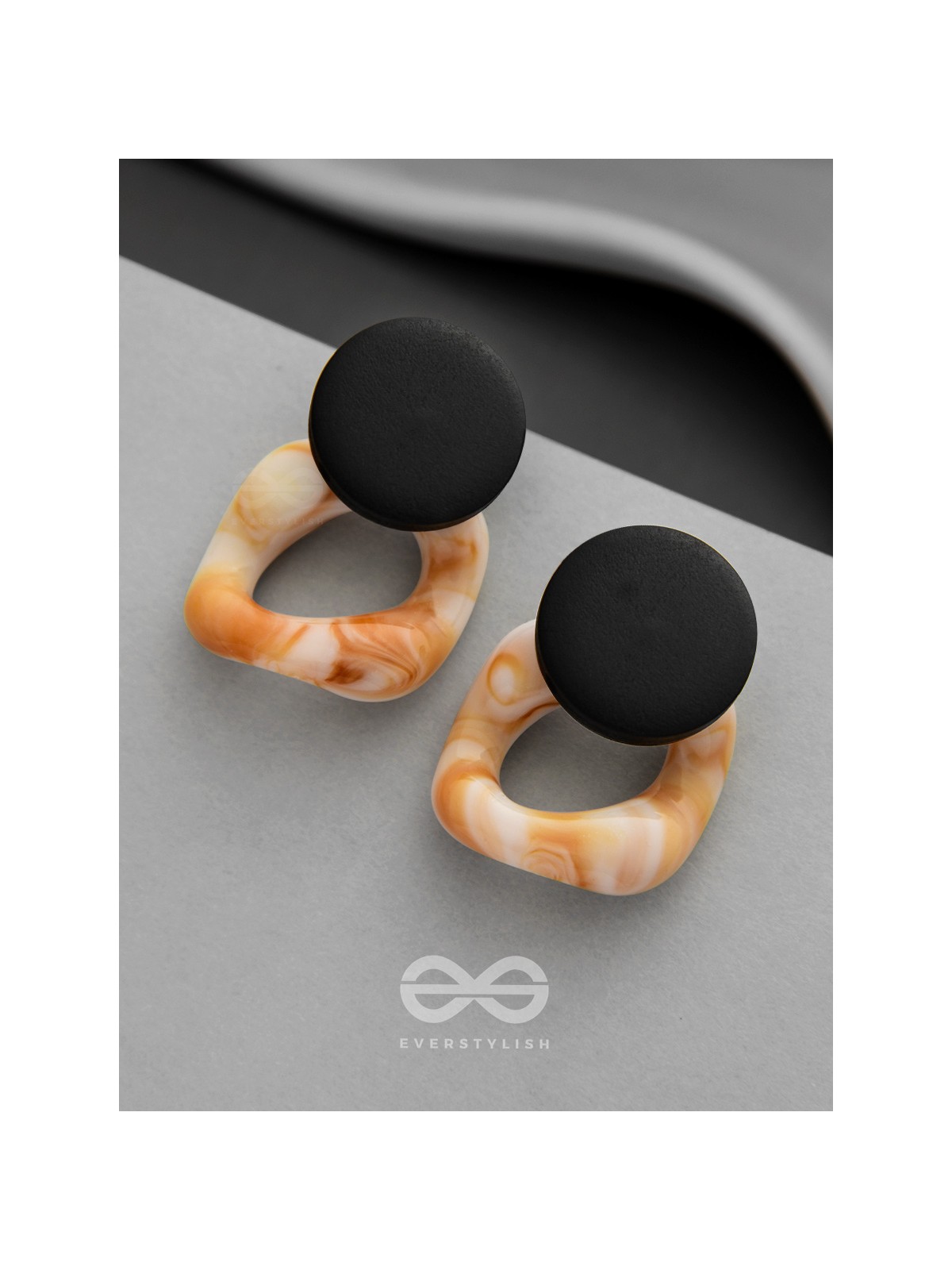 Eccentric Orange Ombre Acrylic Earrings