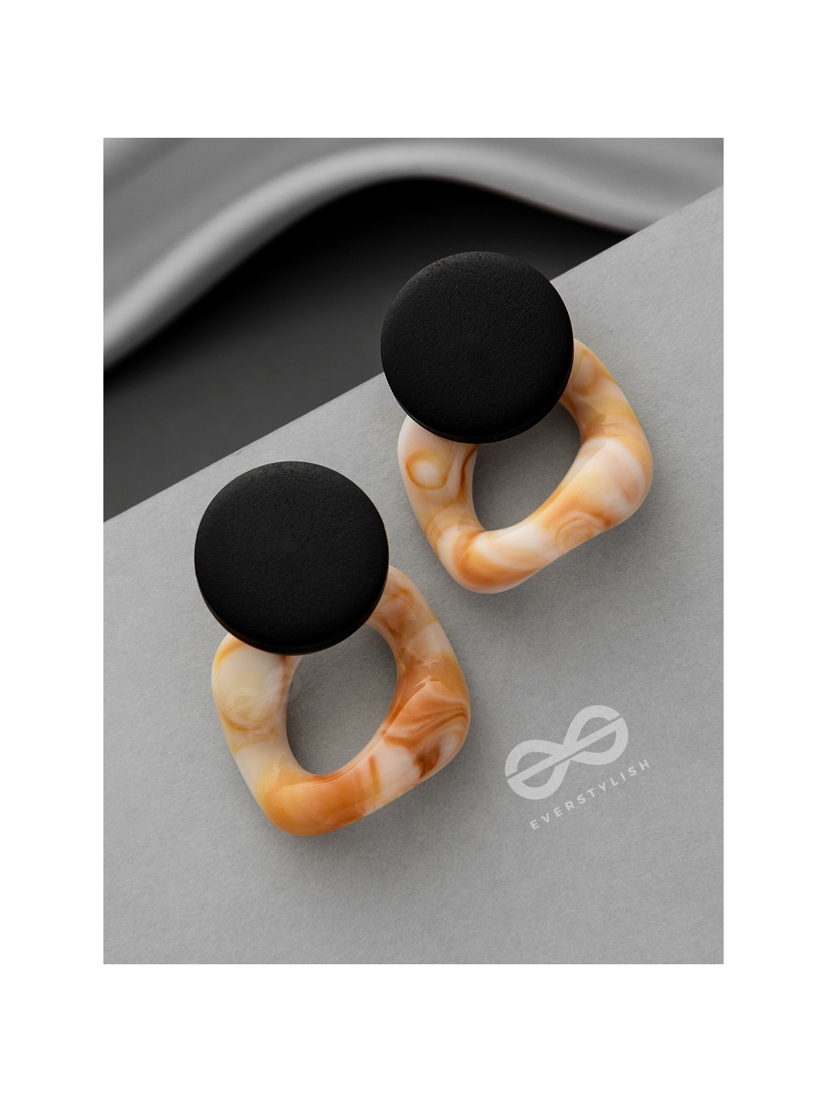 Eccentric Orange Ombre Acrylic Earrings