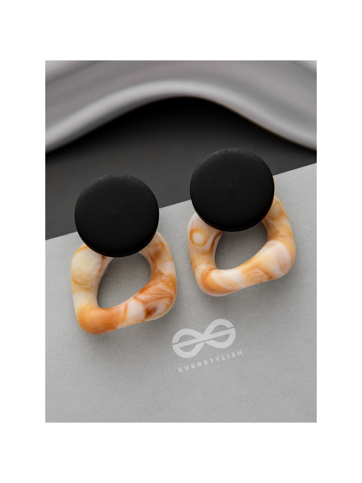 Eccentric Orange Ombre Acrylic Earrings