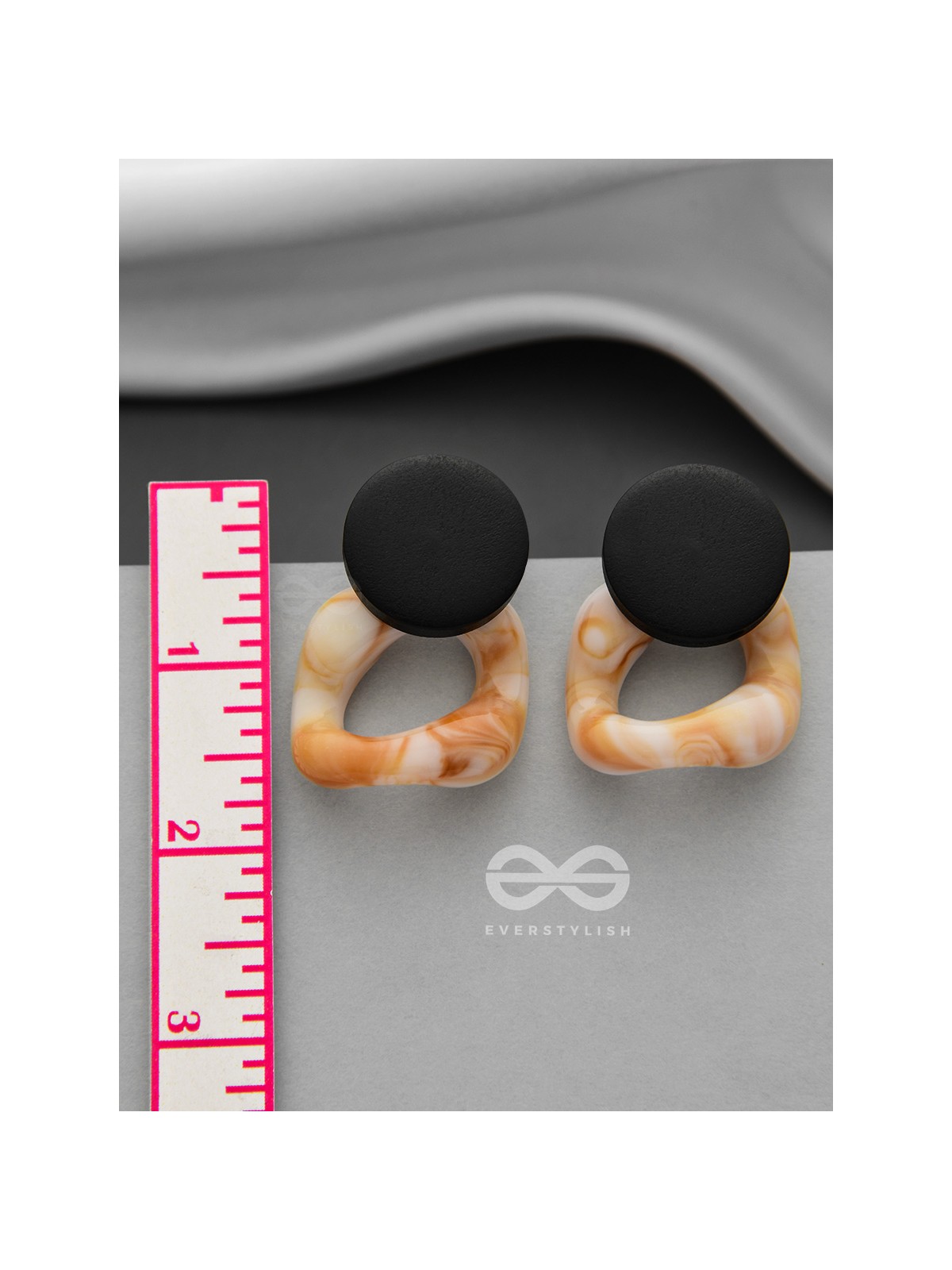 Eccentric Orange Ombre Acrylic Earrings