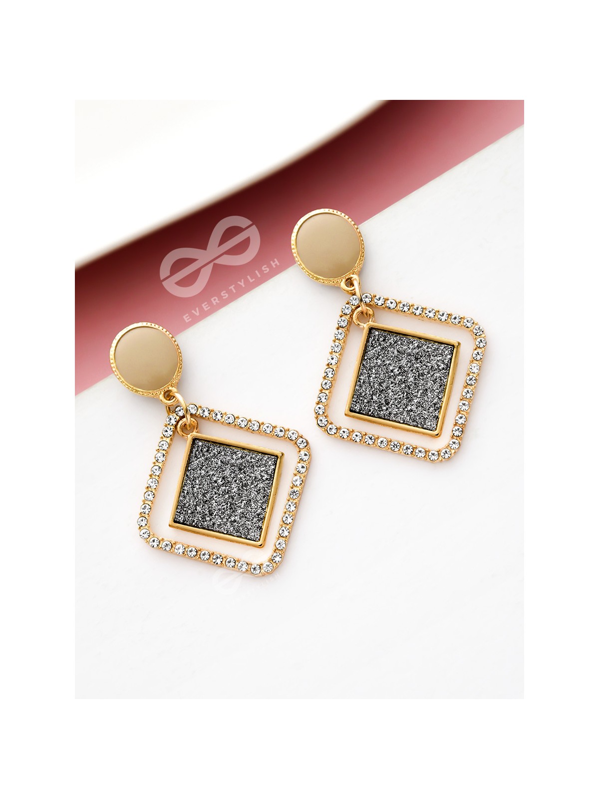 SILVER# GLAM AND GORGEOUS - STATEMENT EARRINGS