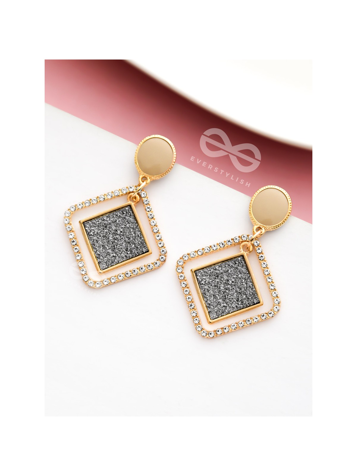 SILVER# GLAM AND GORGEOUS - STATEMENT EARRINGS