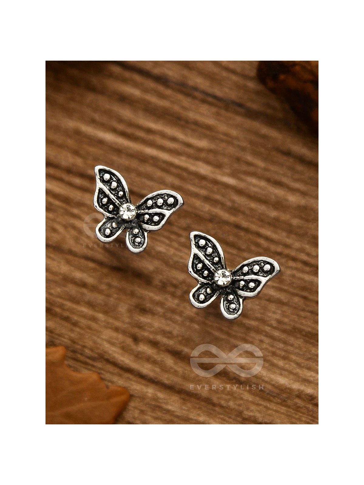 THE LITTLE SHIMMERY BUTTERFLY STUDS - TINY TRINKET EARRINGS