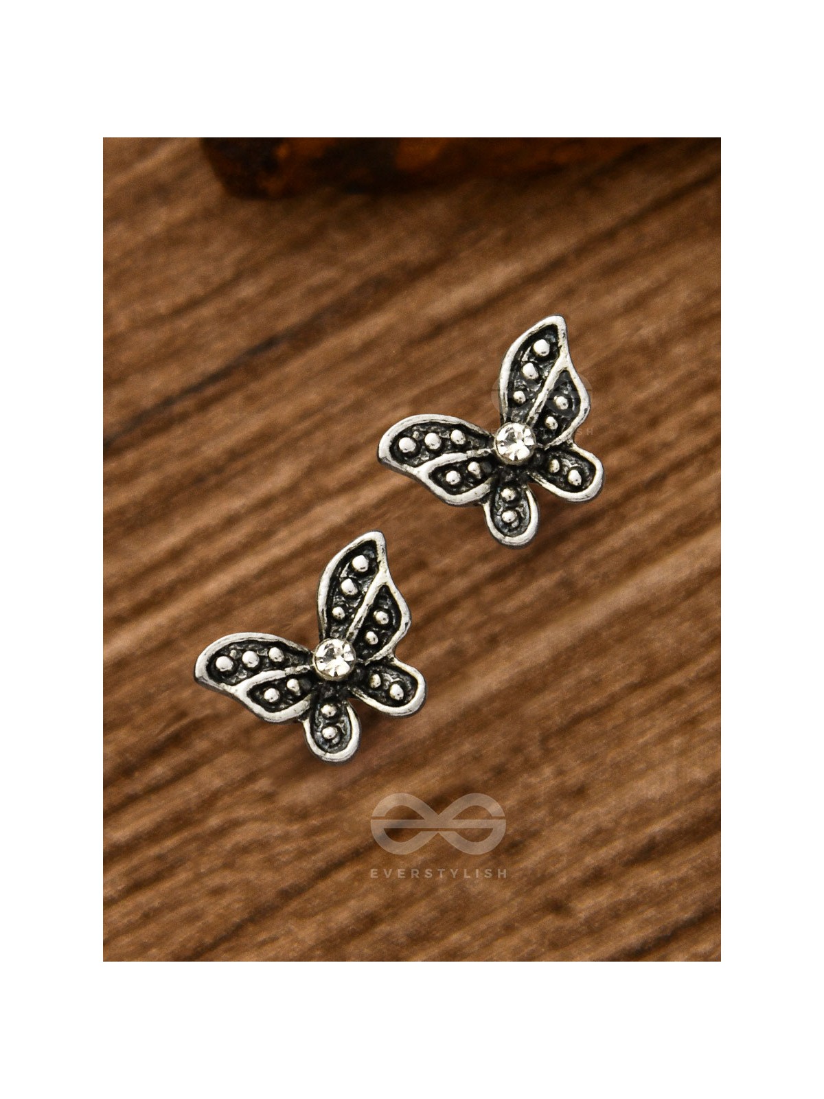 THE LITTLE SHIMMERY BUTTERFLY STUDS - TINY TRINKET EARRINGS