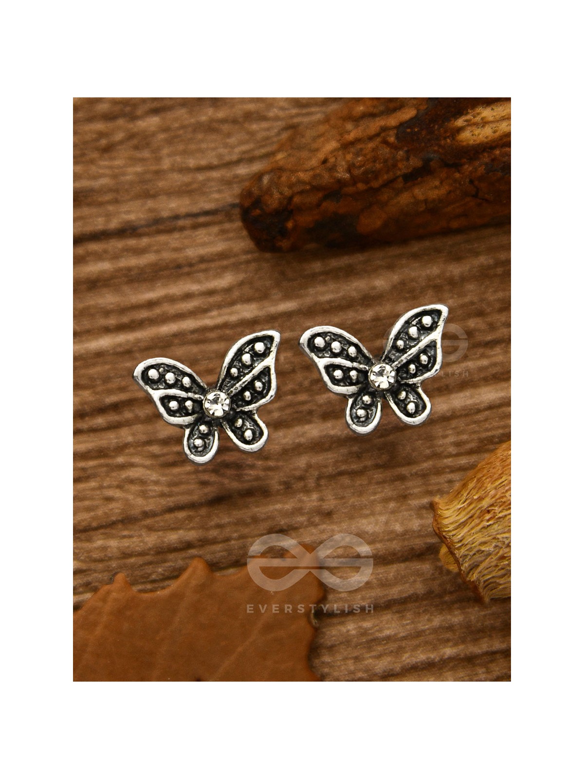 THE LITTLE SHIMMERY BUTTERFLY STUDS - TINY TRINKET EARRINGS