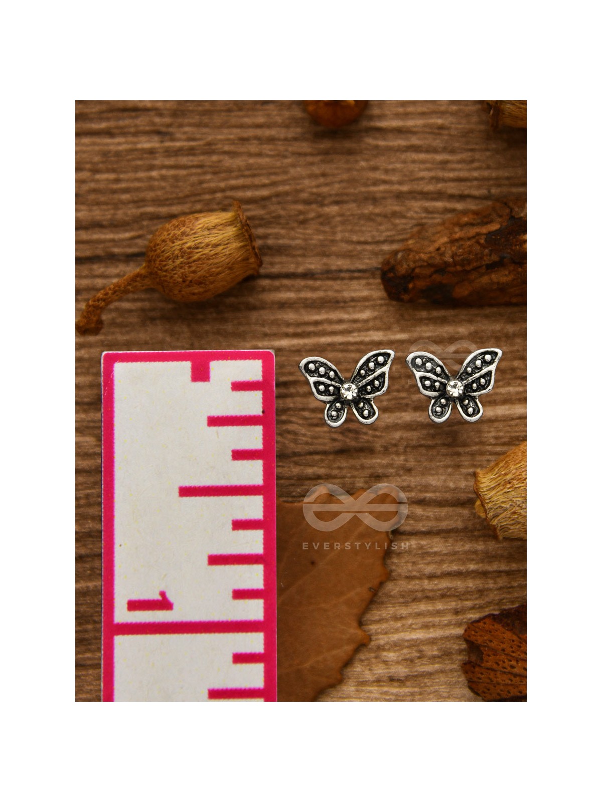 THE LITTLE SHIMMERY BUTTERFLY STUDS - TINY TRINKET EARRINGS