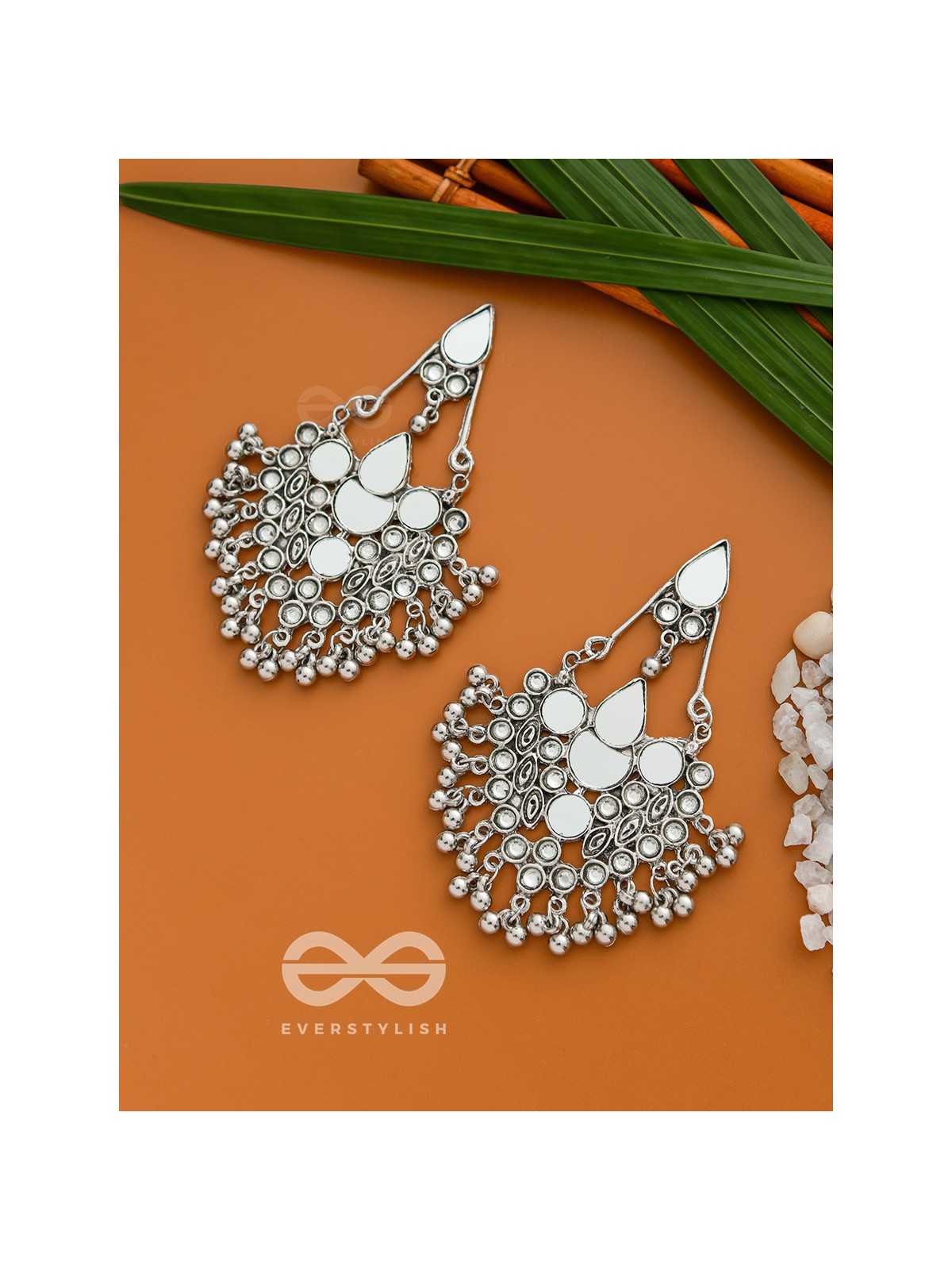 The Bohemian Edginess- Statement Mirror Earrings