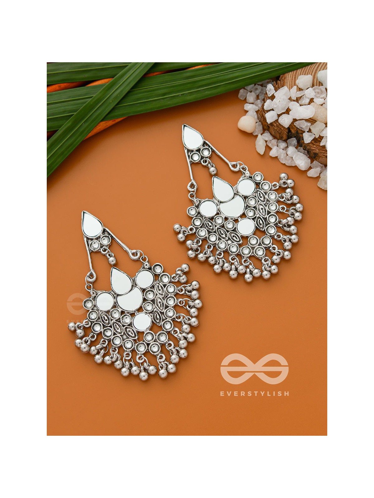 The Bohemian Edginess- Statement Mirror Earrings