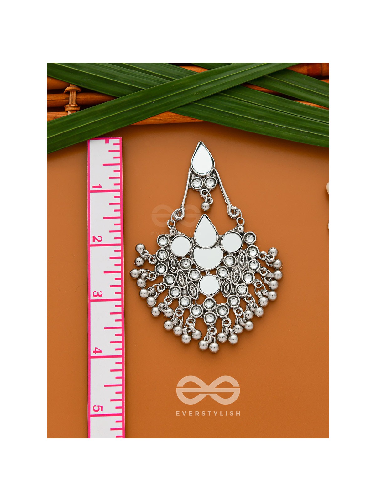 The Bohemian Edginess- Statement Mirror Earrings