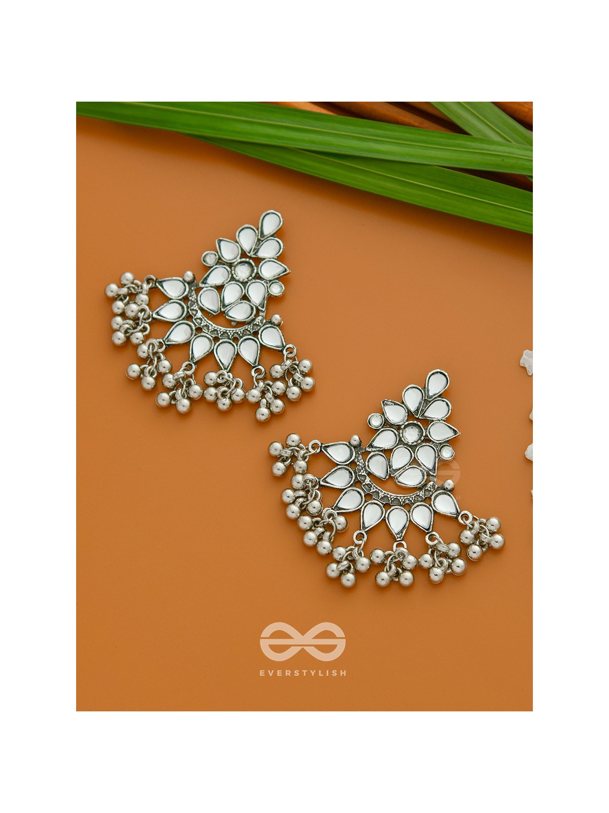 Melange of Mystery- Oxidised Embellished Earrings