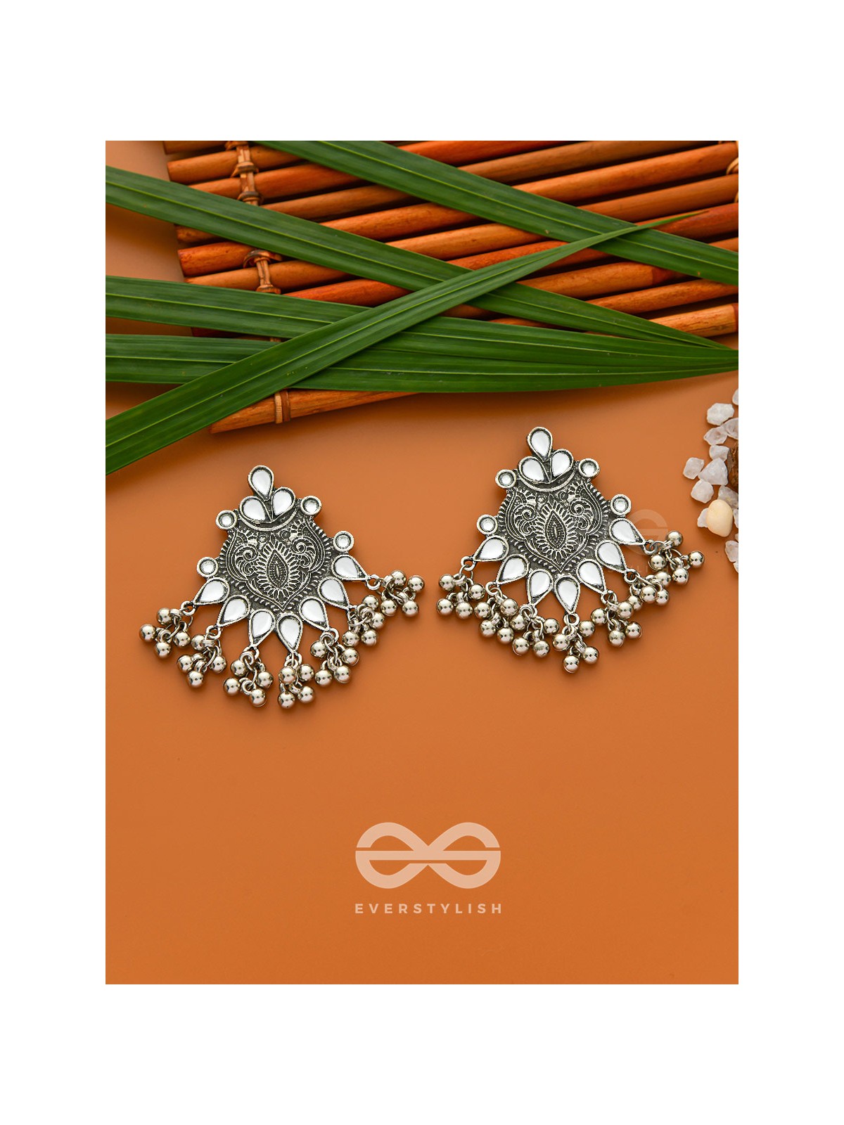 The Boho Artsy Motifs- Embellished Oxidised Earrings