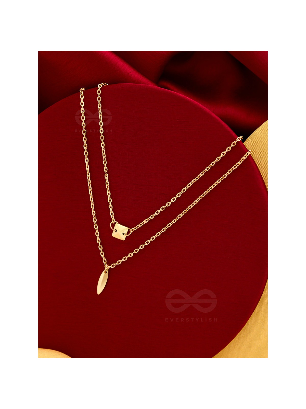 The Geometrical Charm- Statement Multiayered Neckpiece With Anti-Tarnish Coating 