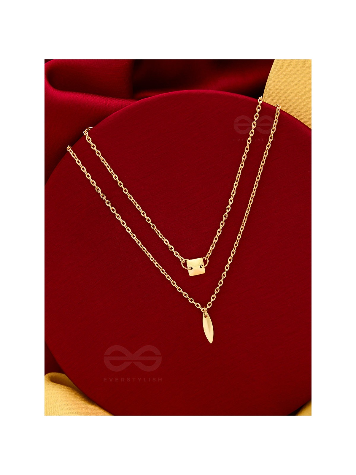 The Geometrical Charm- Statement Multiayered Neckpiece With Anti-Tarnish Coating 