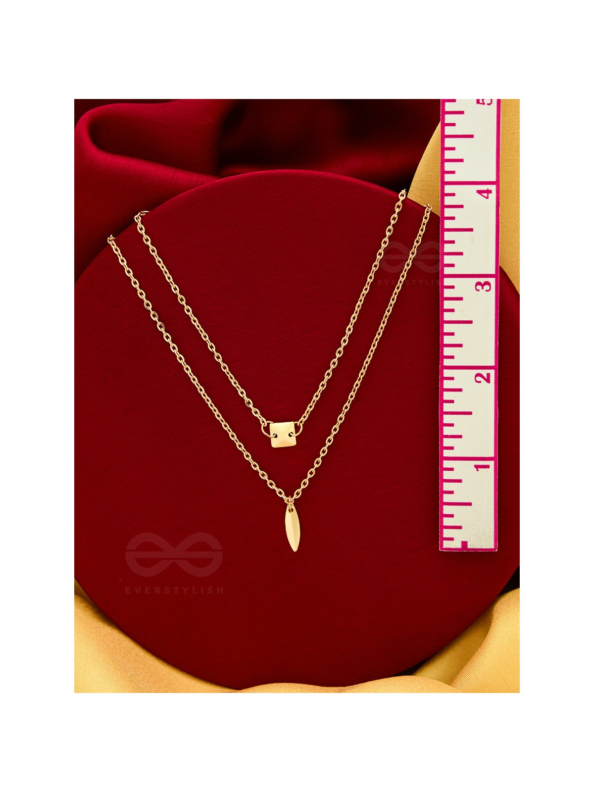 The Geometrical Charm- Statement Multiayered Neckpiece With Anti-Tarnish Coating 