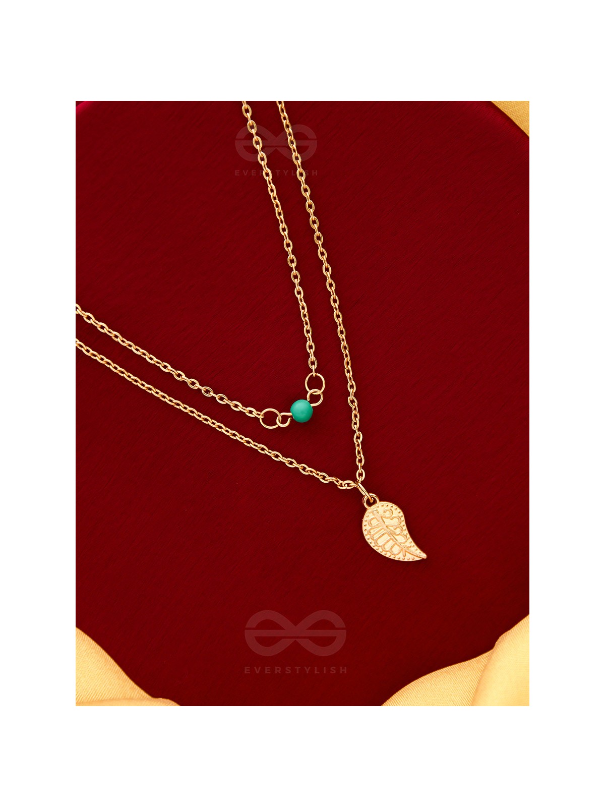 The Turquoise Leaflet - Multilayered Statement Neckpiece With Anti-Tarnish Coating 