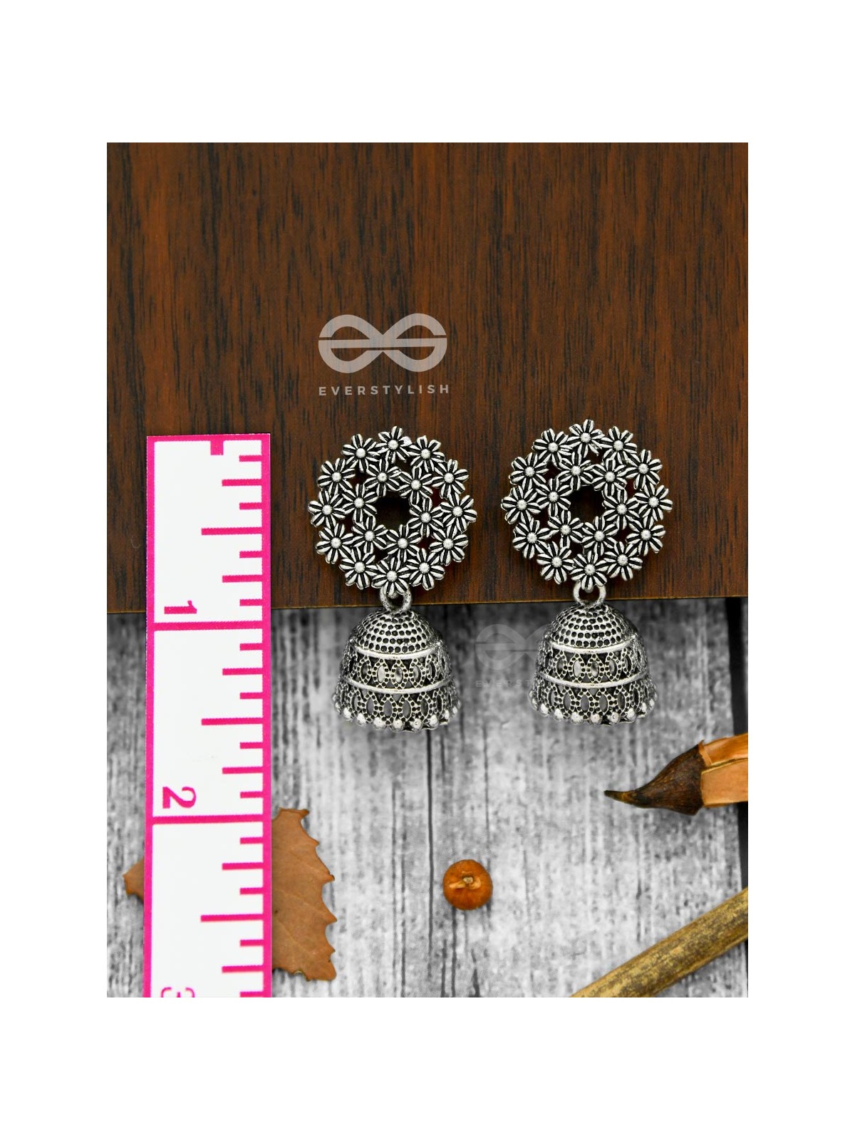 Wreath of Flowers Desi Bell Jhumkas