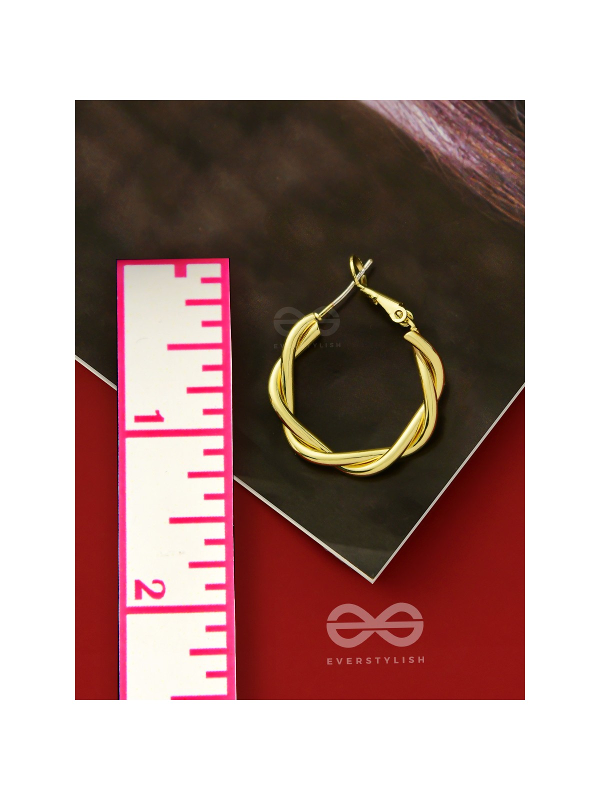 Twists and Turns- Golden Hoop Earrings
