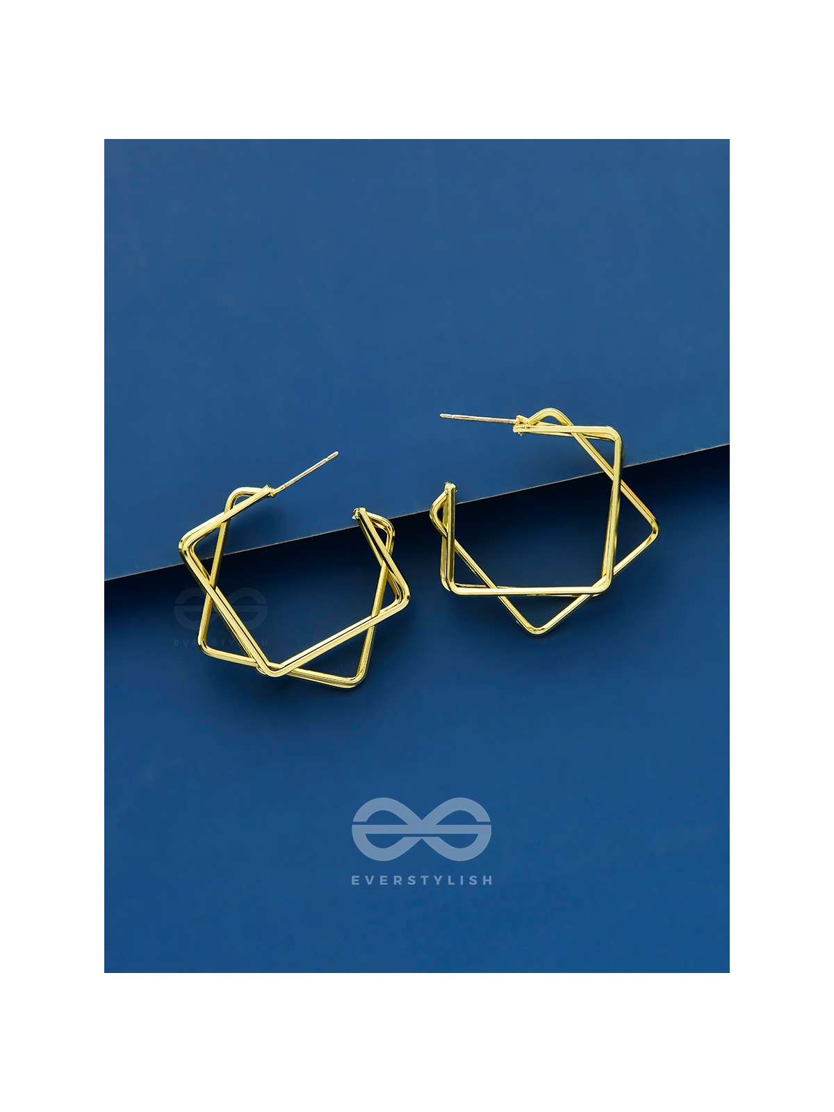 Geometrical Maze- Golden Earrings