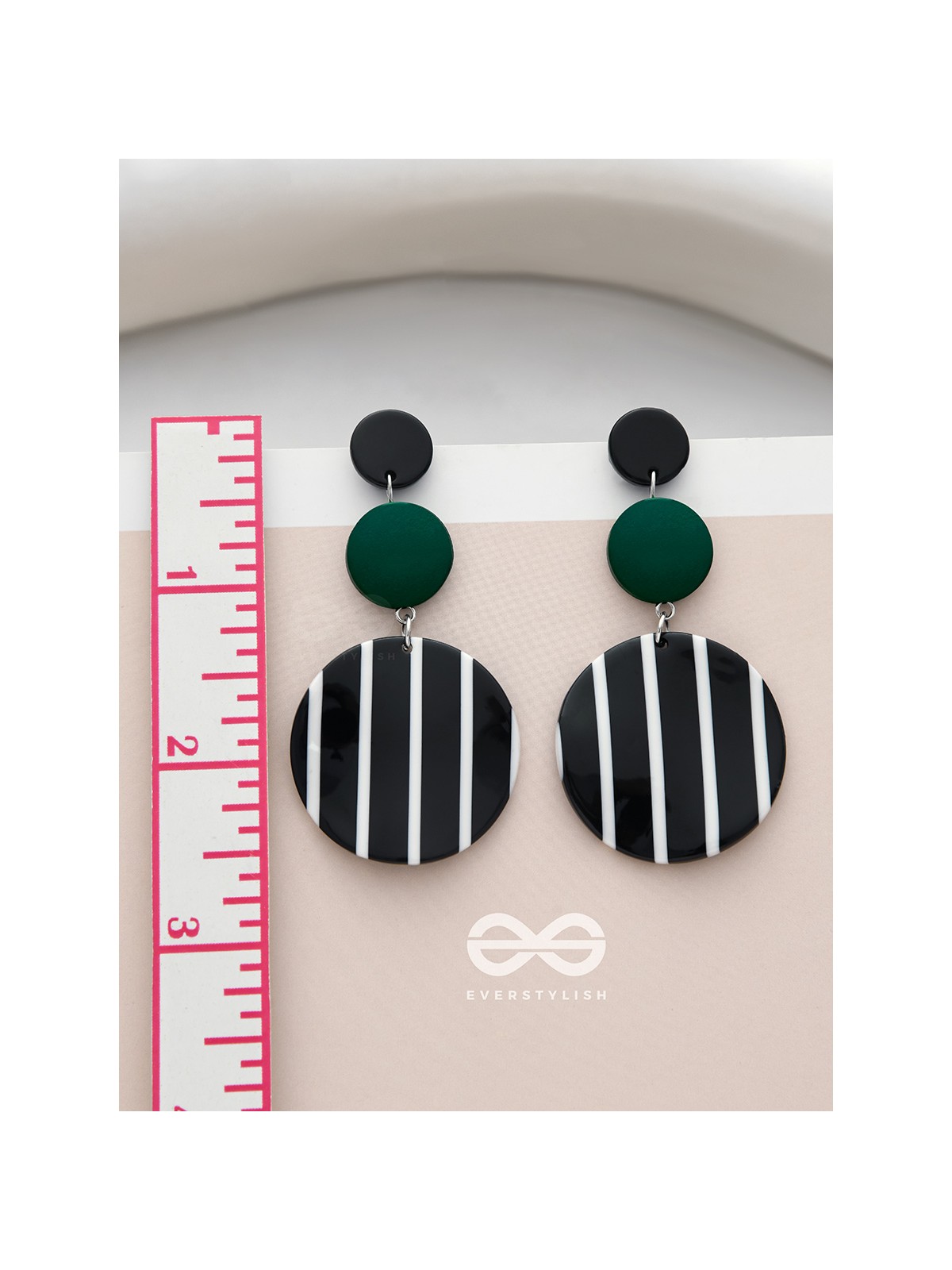 Night n Day- Statement Striped Earrings