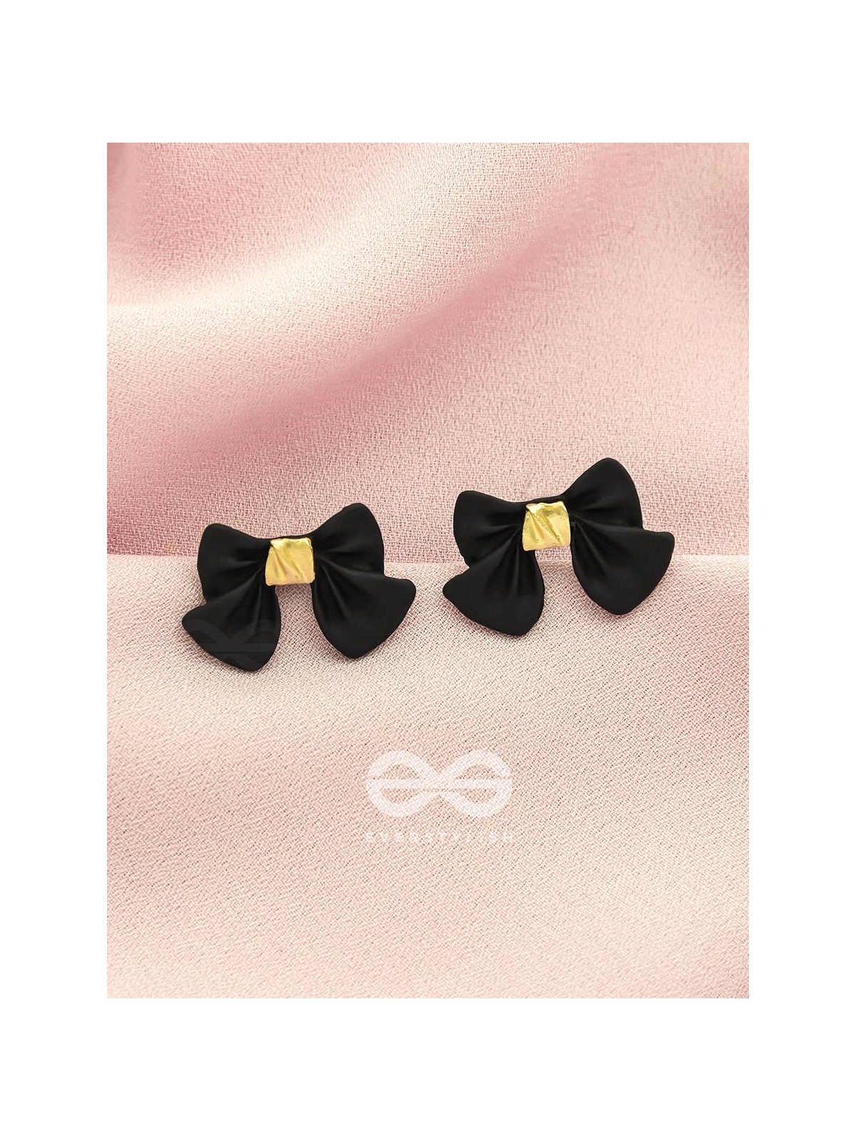 The Bow-Wow- Black and Golden Earrings