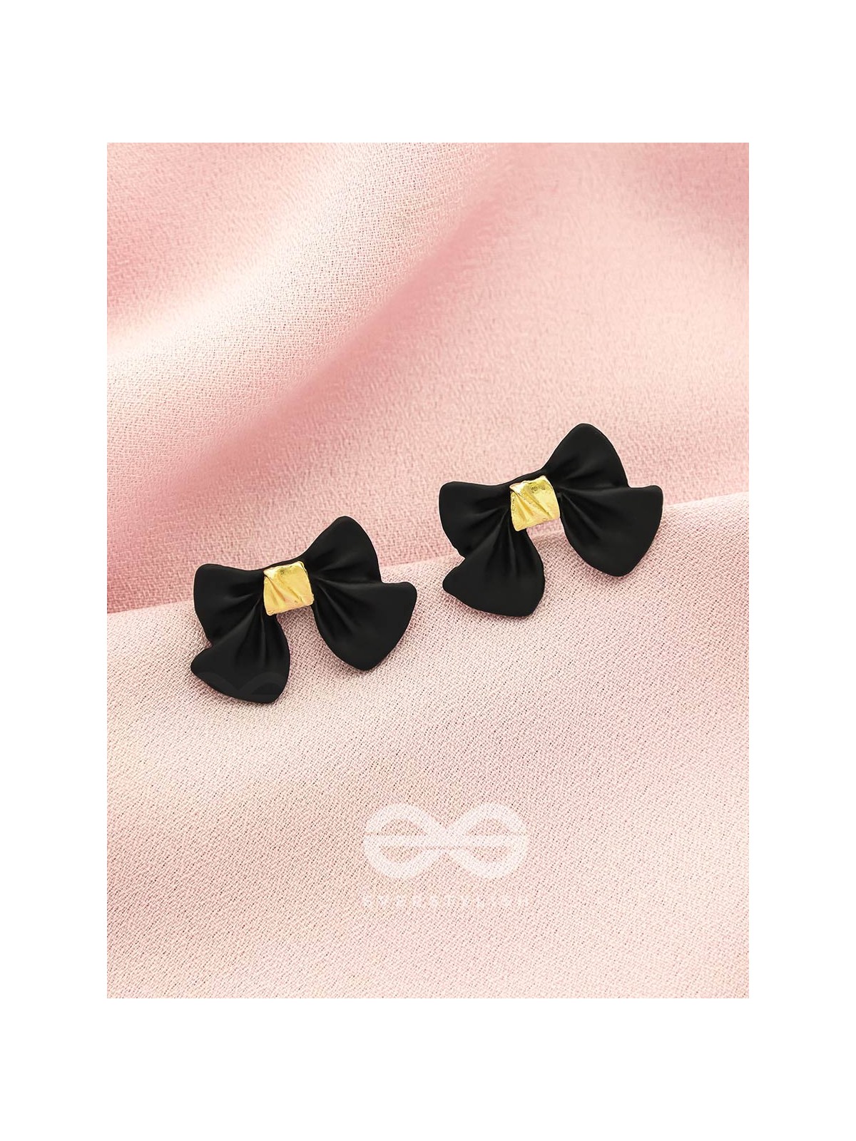 The Bow-Wow- Black and Golden Earrings