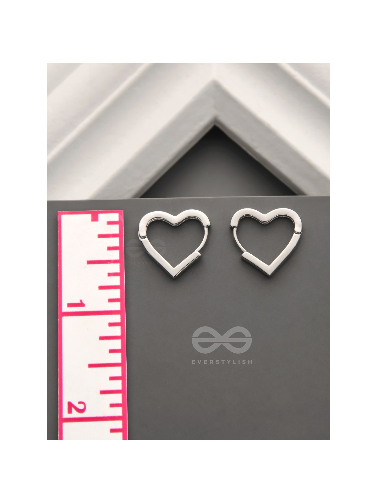 The Lovebirds- Heart-Shaped Silver Earrings