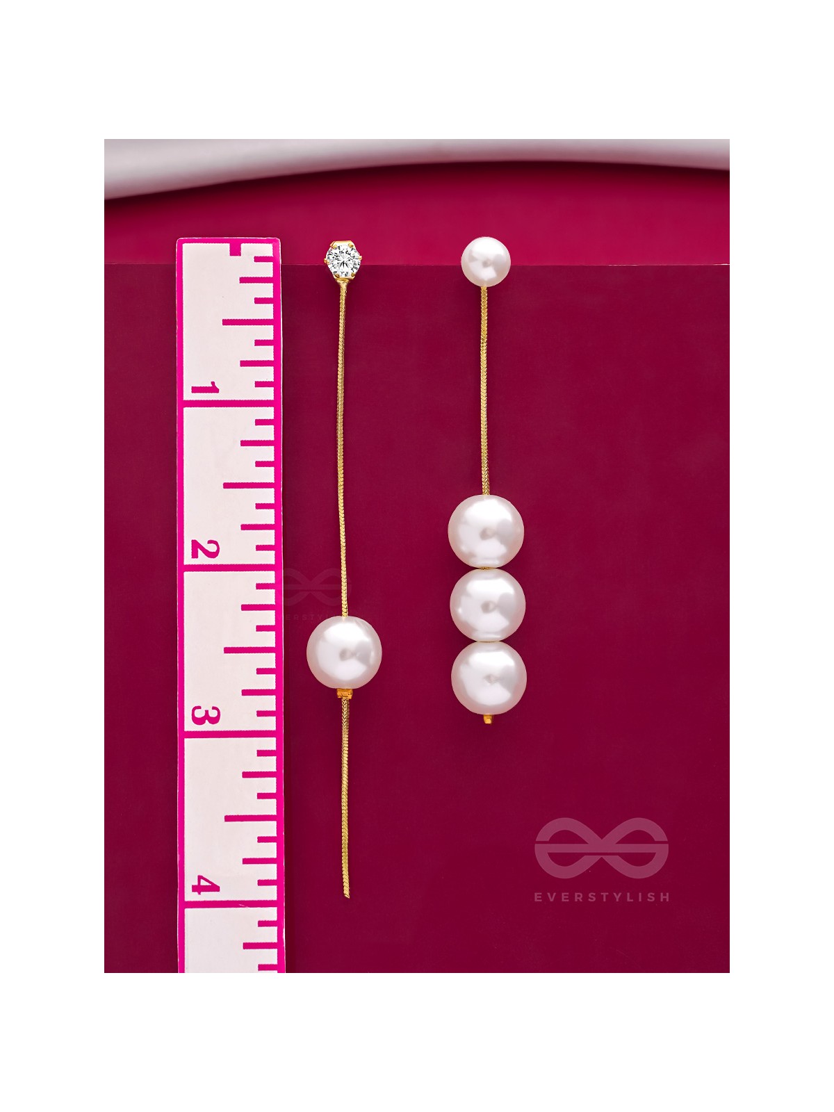 String-of-Pearls- Golden Pearl Earrings