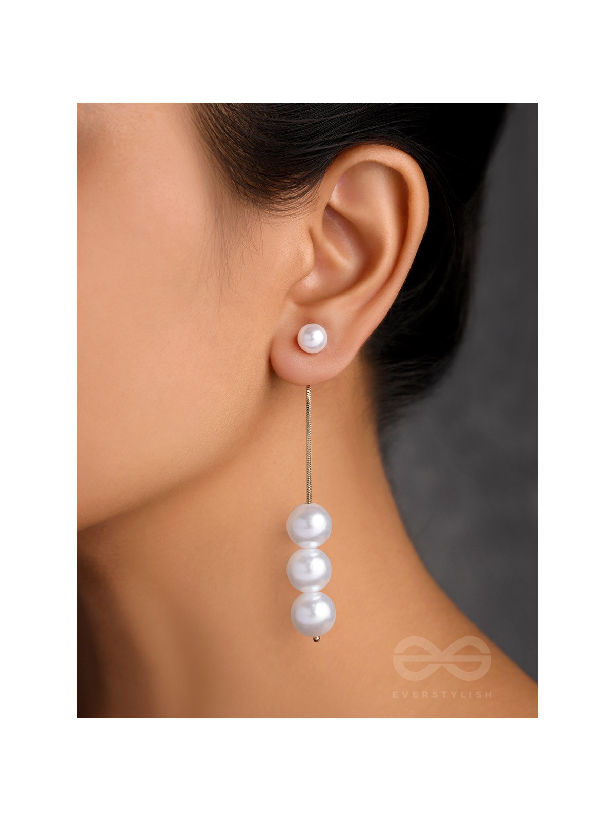 String-of-Pearls- Golden Pearl Earrings