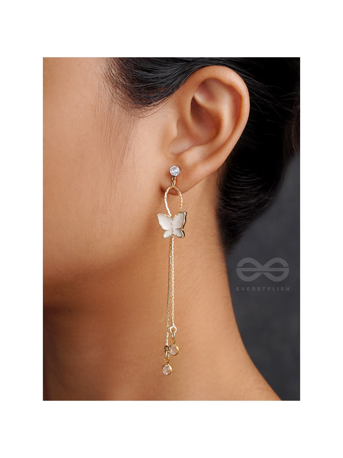 The Social Butterfly- Golden Statement Earrings