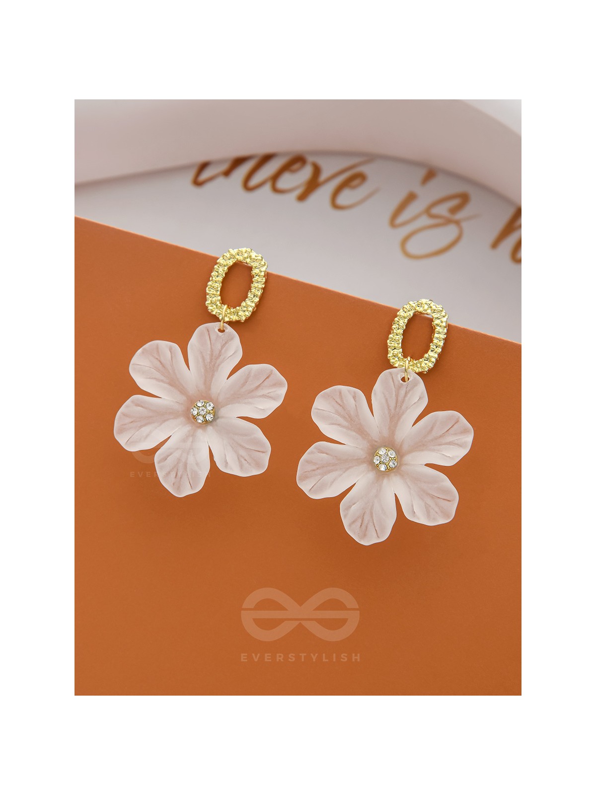 The Spring Blossom- White and Golden Earrings